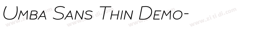 Umba Sans Thin Demo字体转换